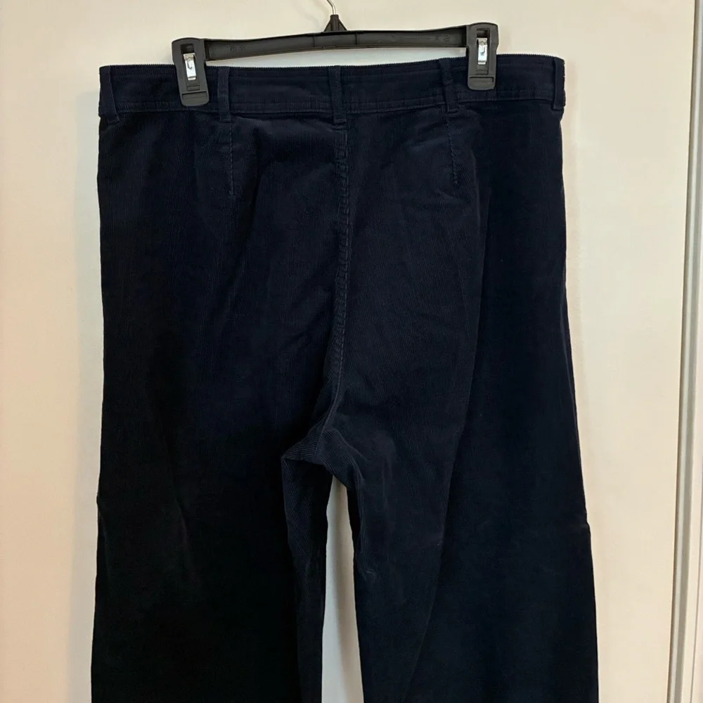 Everlane Navy Blue Corduroy Wide Leg Pants